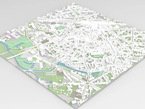 Cityscape Arras France 3D Model