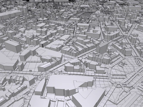 Cityscape Arras France 3D Model