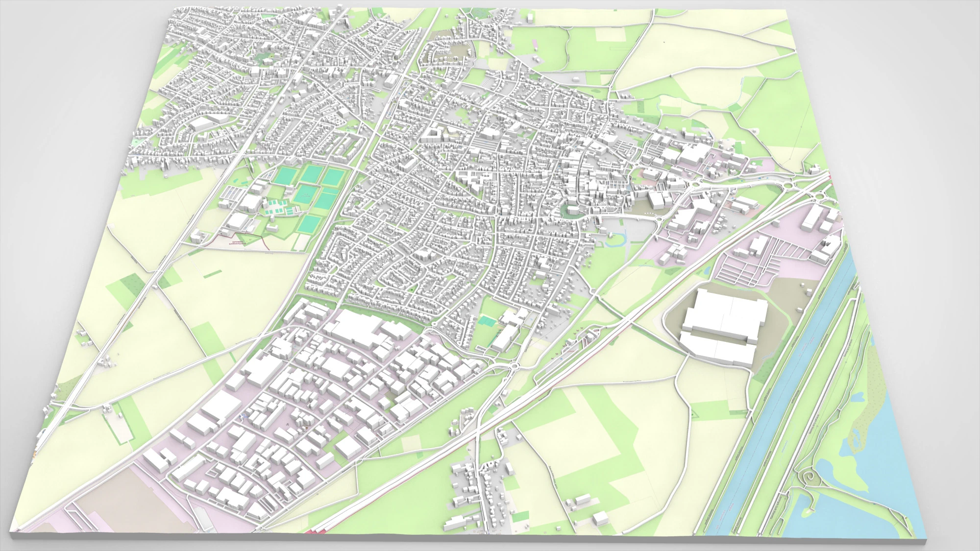 Paisagem urbana de Echt Holanda Modelo 3D .c4d .max .obj .3ds .fbx .stl .blend 