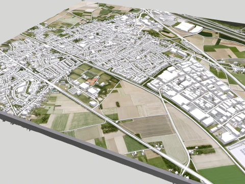 Paisagem urbana de Echt Holanda Modelo 3D