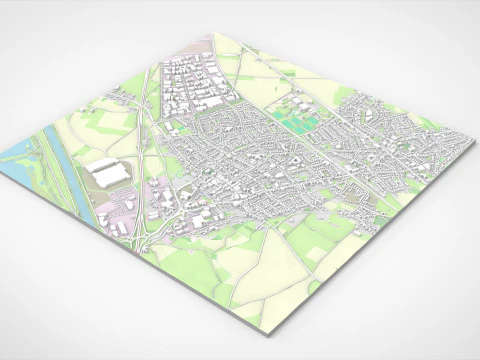 Paisagem urbana de Echt Holanda Modelo 3D