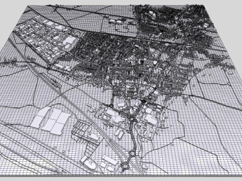 Paisagem urbana de Echt Holanda Modelo 3D