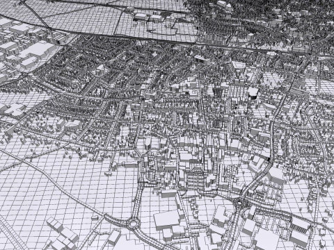 Paisagem urbana de Echt Holanda Modelo 3D