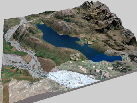 Lake Coleridge South Island New Zealand 3D 모델