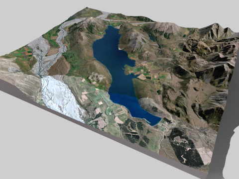 Lake Coleridge South Island New Zealand 3D 모델