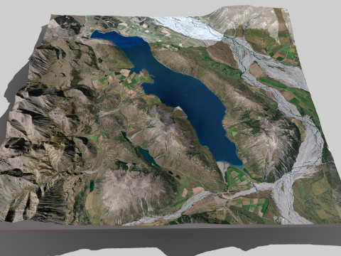 Lake Coleridge South Island New Zealand 3D 모델