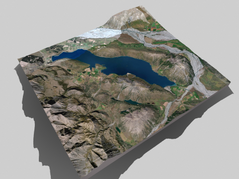 Lake Coleridge South Island New Zealand 3D 모델