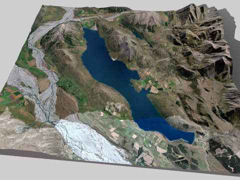 Lake Coleridge South Island New Zealand 3D 모델