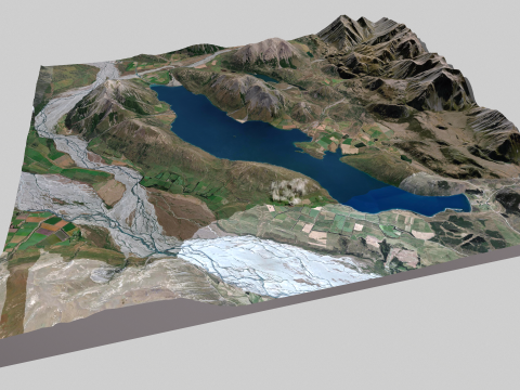 Lake Coleridge South Island New Zealand 3D 모델