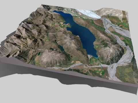 Lake Coleridge South Island New Zealand 3D 모델