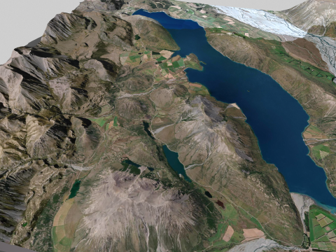 Lake Coleridge South Island New Zealand 3D 모델