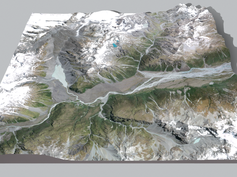 Mount The Butler Range New Zealand 3D 模型