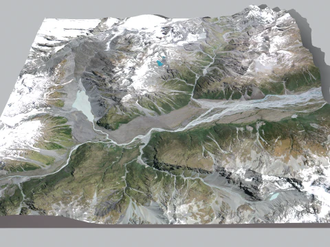 Mount The Butler Range Nieuw-Zeeland 3D Model