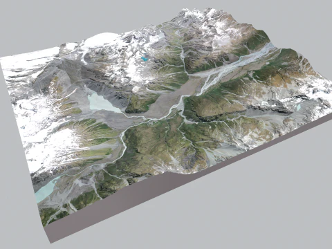 Mount The Butler Range Nieuw-Zeeland 3D Model