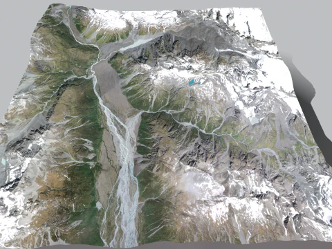 Mount The Butler Range Nieuw-Zeeland 3D Model
