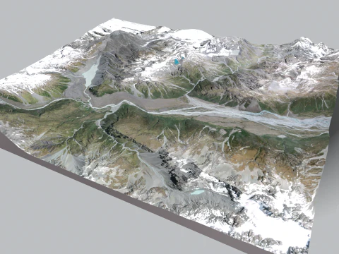 Mount The Butler Range Nieuw-Zeeland 3D Model