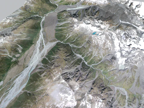 Mount The Butler Range Nieuw-Zeeland 3D Model