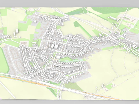 Paisagem urbana de Sint Joost Holanda Modelo 3D