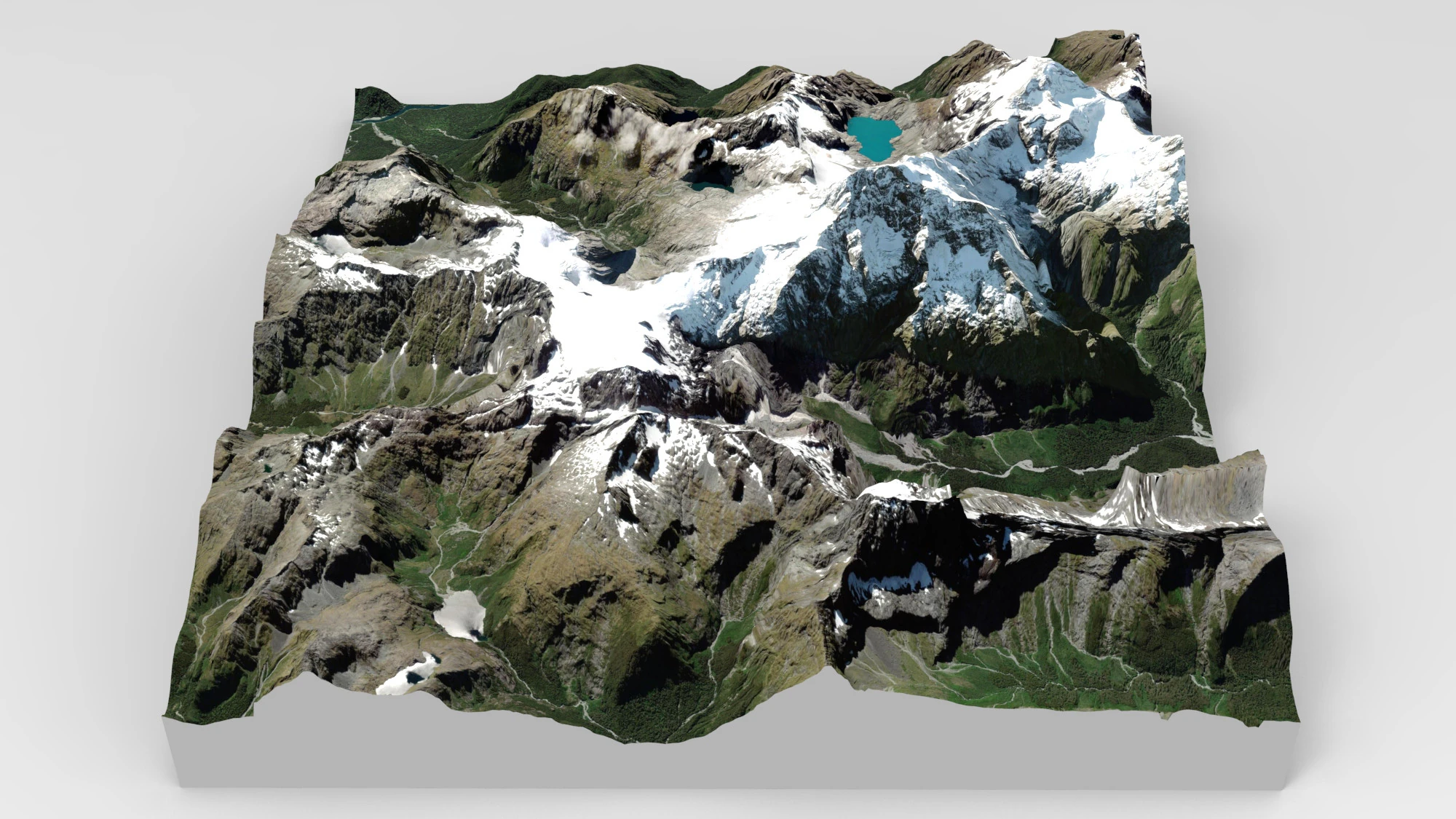 Monte Tutoko Nova Zel&acirc;ndia Modelo 3D .c4d .max .obj .3ds .fbx .stl .blend 