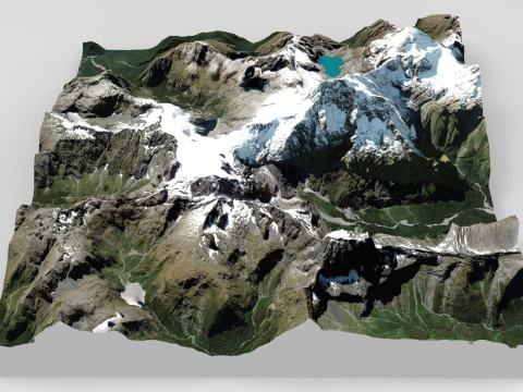 Mount Tutoko New Zealand Model 3D