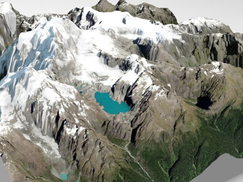 Mount Tutoko New Zealand 3D 模型
