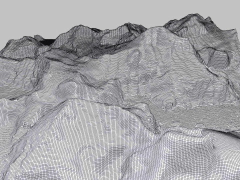 Monte Tutoko Nova Zel&acirc;ndia Modelo 3D