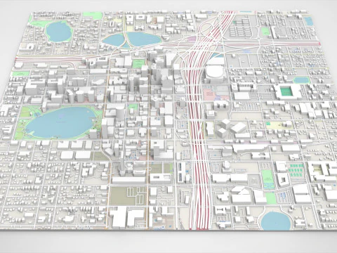Cityscape Orlando Florida USA 3D Model