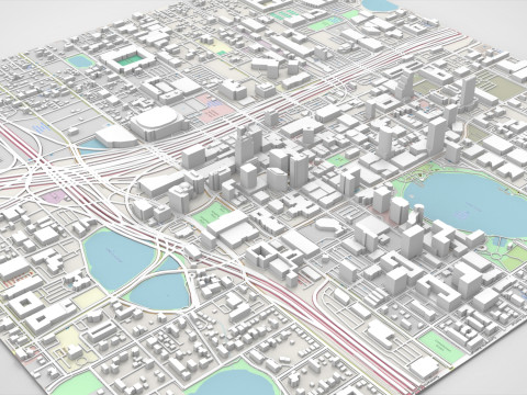 Cityscape Orlando Florida USA 3D Модель