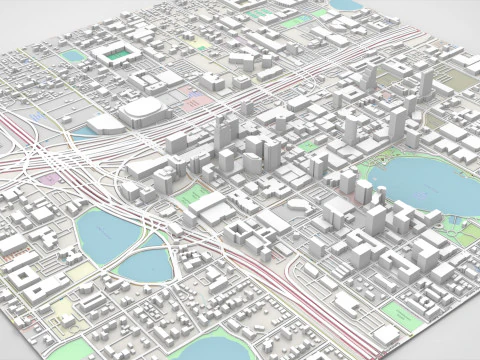 Cityscape Orlando Florida USA 3D Model