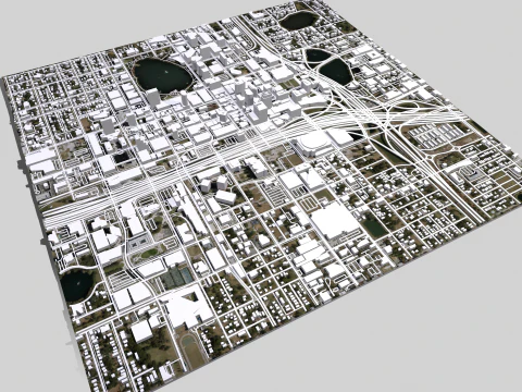 Cityscape Orlando Florida USA 3D Model