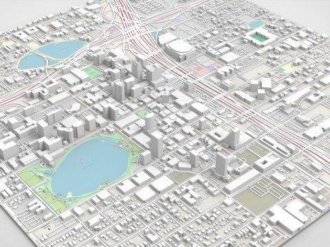 Cityscape Orlando Florida USA 3D Модель