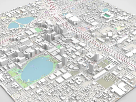 Cityscape Orlando Florida USA 3D Model