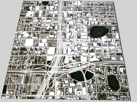 Cityscape Orlando Florida USA 3D Модель
