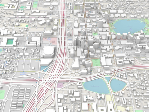Cityscape Orlando Florida USA 3D Модель