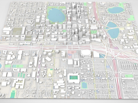 Cityscape Orlando Florida USA 3D Модель