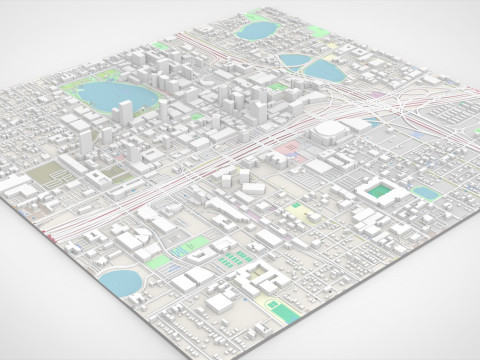 Cityscape Orlando Florida USA 3D Модель