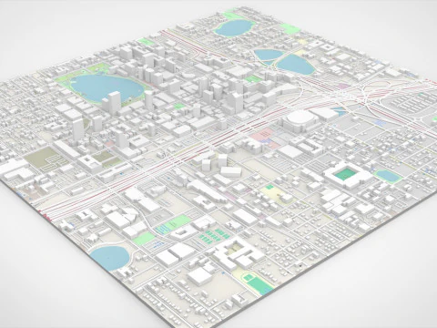 Cityscape Orlando Florida USA 3D Model