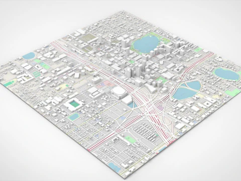 Cityscape Orlando Florida USA 3D Model
