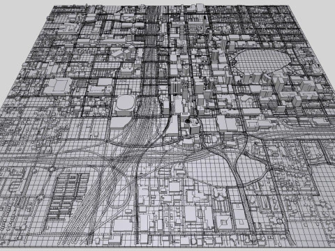 Cityscape Orlando Florida USA 3D Model