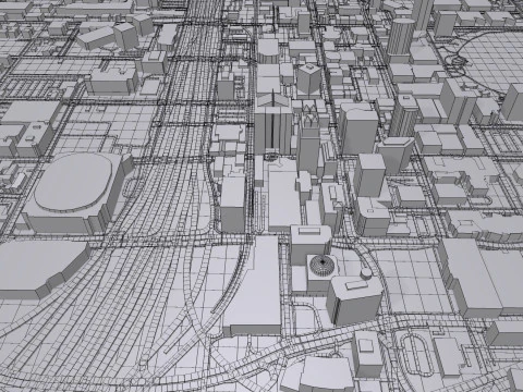 Cityscape Orlando Florida USA 3D Model