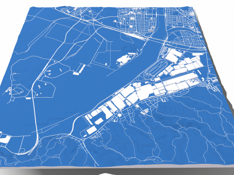 The Port of Ulsan South Korea 3D 모델