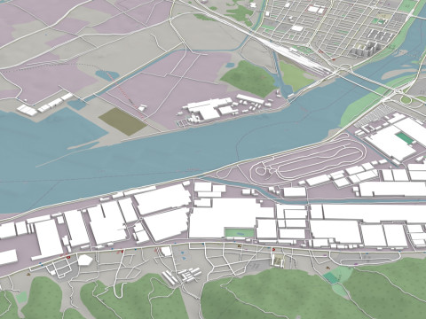 The Port of Ulsan South Korea 3D 모델