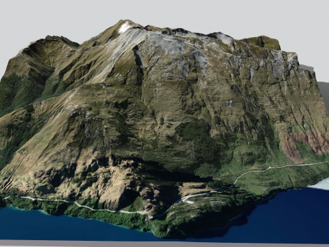 Mount Crichton New Zealand 3D Model