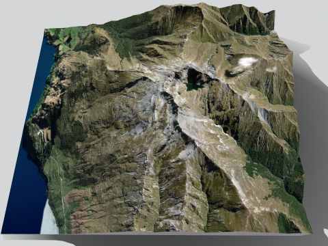 Mount Crichton New Zealand 3D 모델