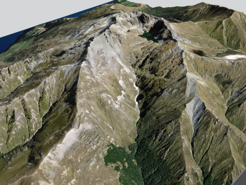 Mount Crichton New Zealand 3D 모델