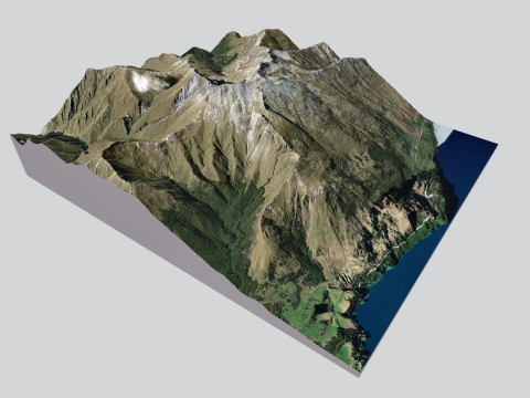 Mount Crichton New Zealand 3D 모델