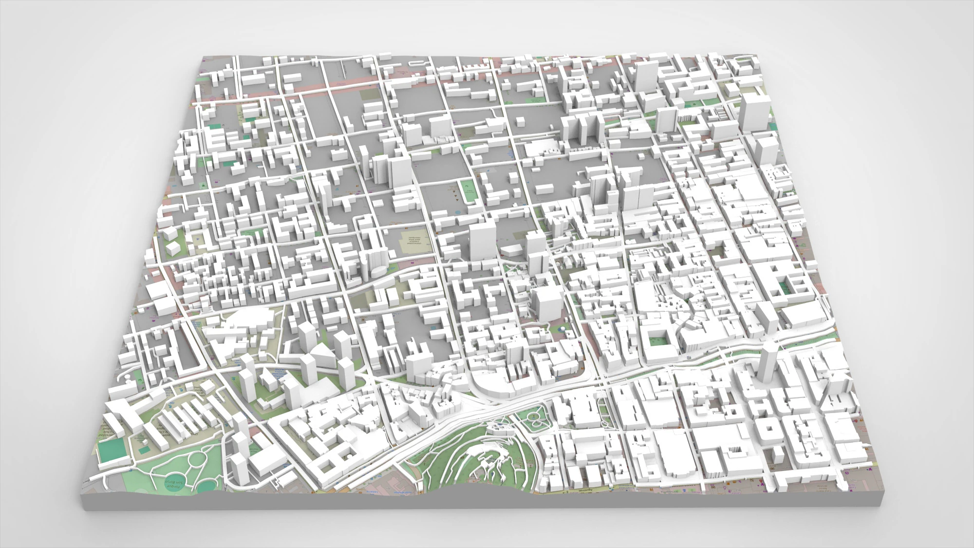 Cityscape Santiago Chile 3D Model .c4d .max .obj .3ds .fbx .stl .blend