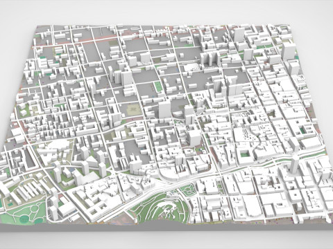 Cityscape Santiago Chile 3D Model