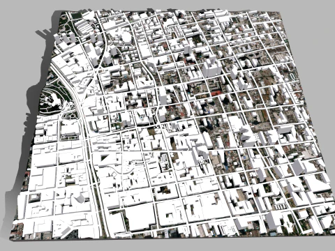 Cityscape Santiago Chile 3D Model