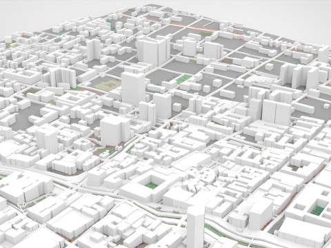 Cityscape Santiago Chile 3D मॉडल